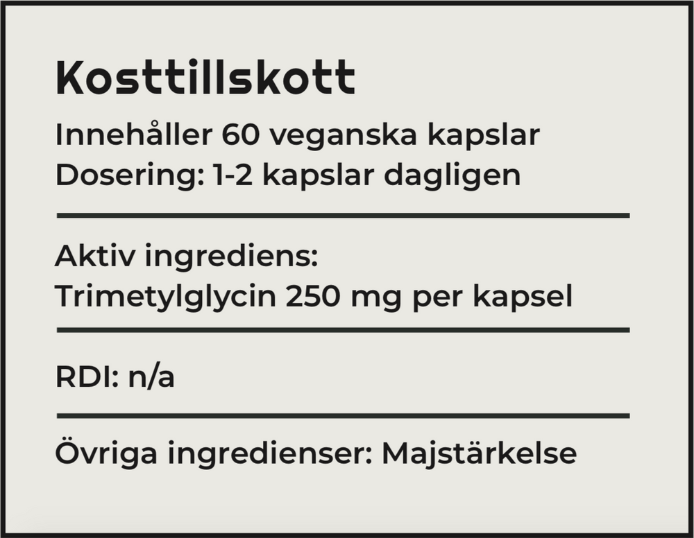 
                  
                    TMG Trimethylglycine 250 mg 60 st
                  
                