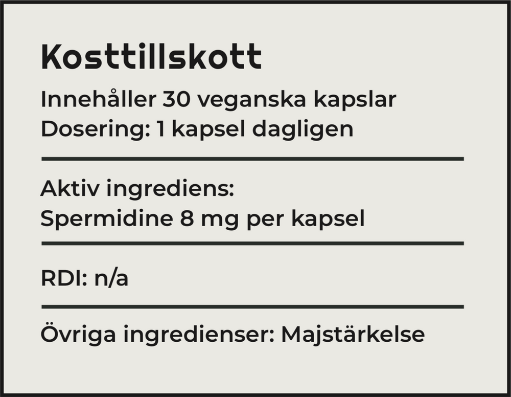 
                  
                    Spermidine 8 mg 30 st
                  
                